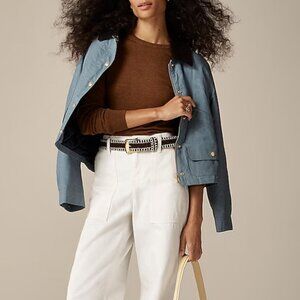 NEW J. Crew Carolyn fitted crewneck sweater in merino wool Color: Hthr Hickory